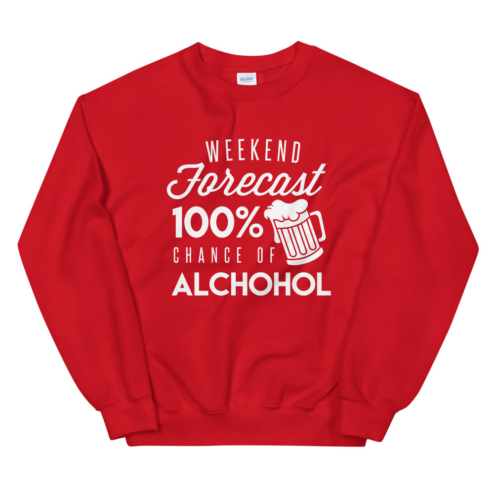 Weekend Forecast & Alcohol Men's Sweatshirt
