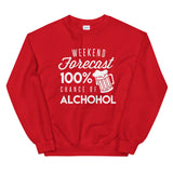 Weekend Forecast & Alcohol Men's Sweatshirt