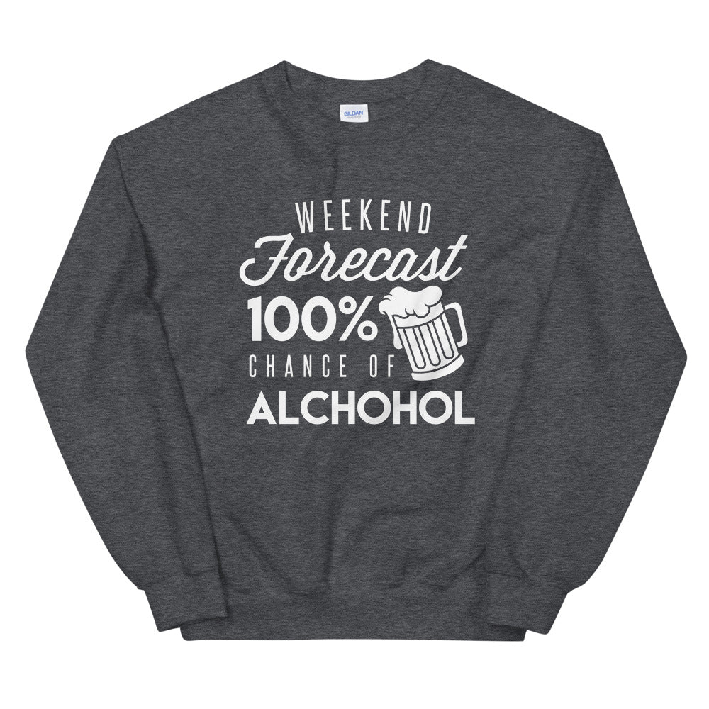Weekend Forecast & Alcohol Men's Sweatshirt