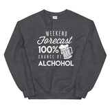 Weekend Forecast & Alcohol Men's Sweatshirt