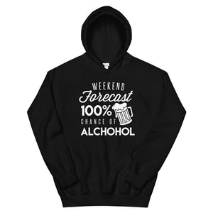 Weekend  Forecast & Alcohol Men's Hoodie