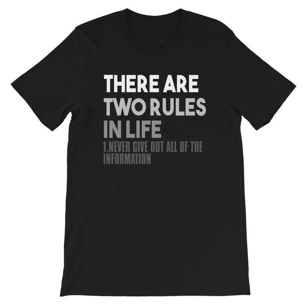 Two Rules In Live Unisex T-Shirt