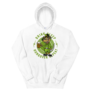 St Patty's Day Drink, Sleep, Hungover, Repeat Unisex Hoodie