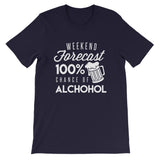 Weekend Forecast & Alcohol Men's T-Shirt