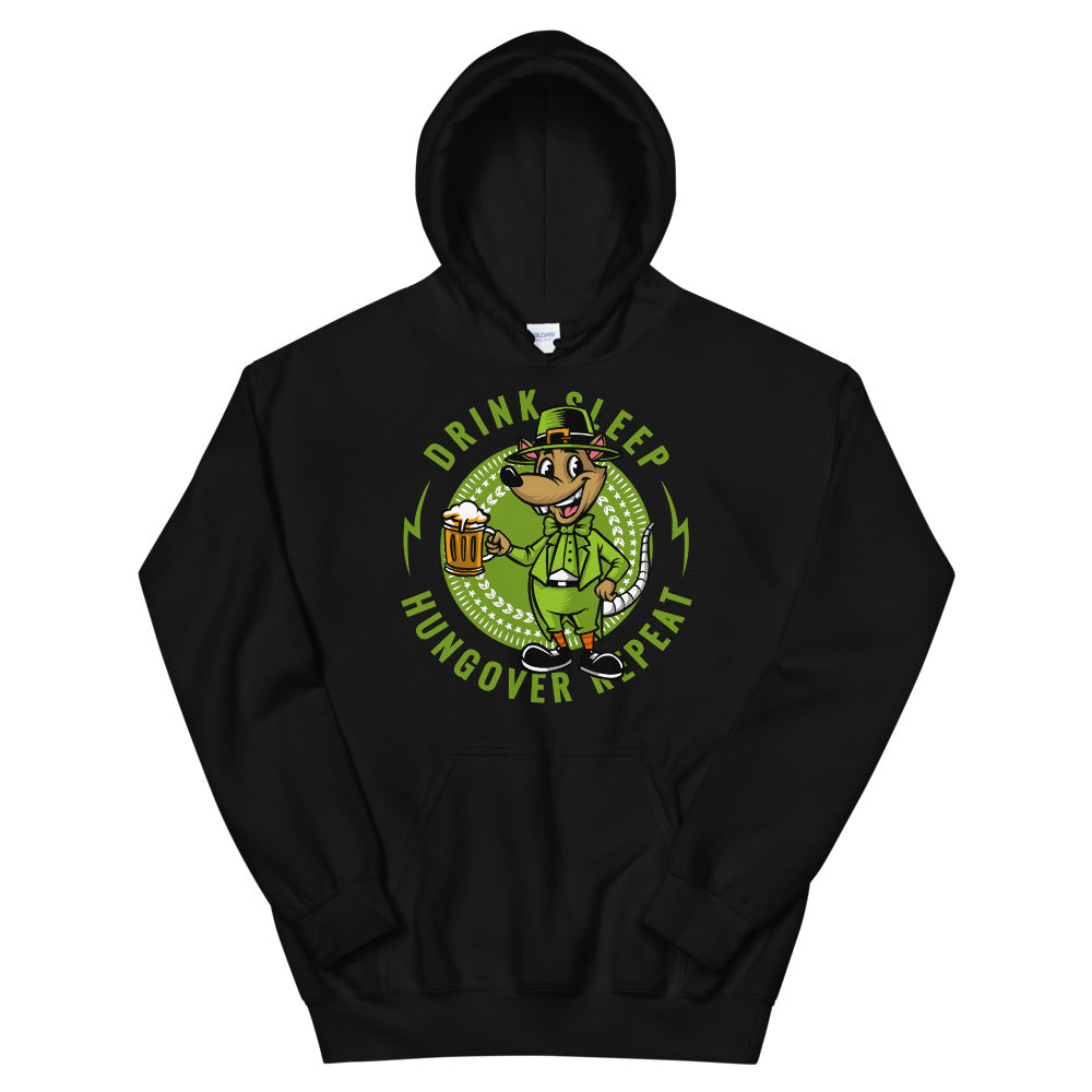 St Patty's Day Drink, Sleep, Hungover, Repeat Unisex Hoodie