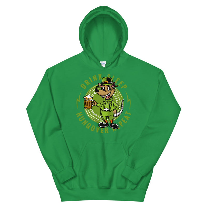 St Patty's Day Drink, Sleep, Hungover, Repeat Unisex Hoodie