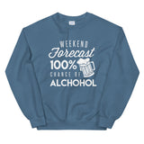 Weekend Forecast & Alcohol Men's Sweatshirt