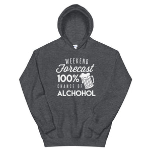 Weekend  Forecast & Alcohol Men's Hoodie