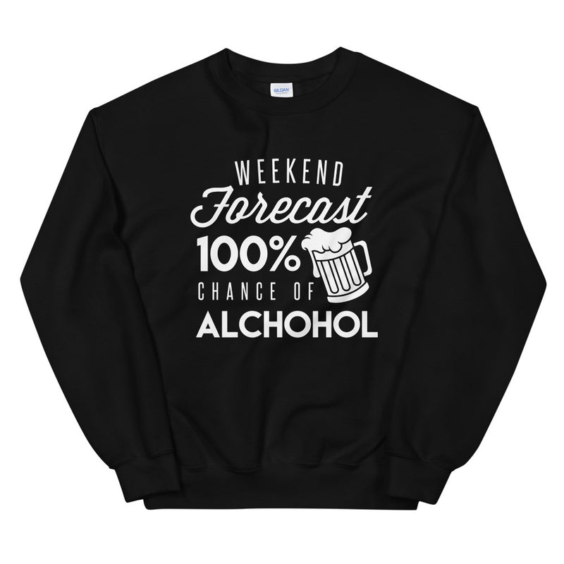 Weekend Forecast & Alcohol Men's Sweatshirt