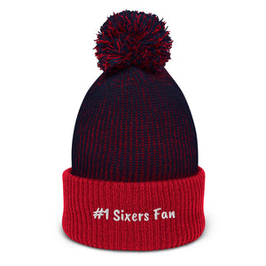 #1 Sixers Fan Pom-Pom Beanie