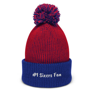#1 Sixers Fan Pom-Pom Beanie